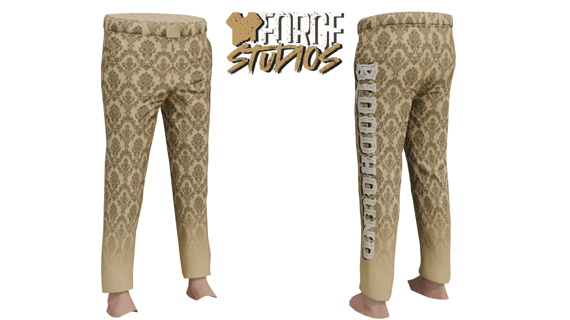 Beige patterned trousers – FiveM mafia and cartel clothing (Bloodhound)