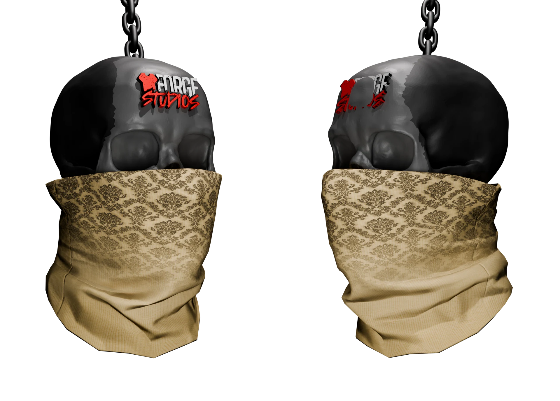 Beige patterned bandana – FiveM mafia and cartel clothing (Bloodhound)