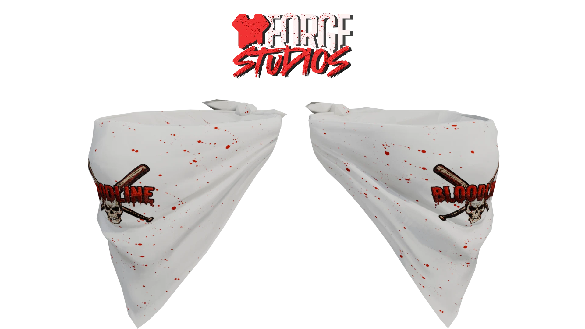 White bandana with red splashes – FiveM gang clothing for GTA RP (Bloodline 1.0)