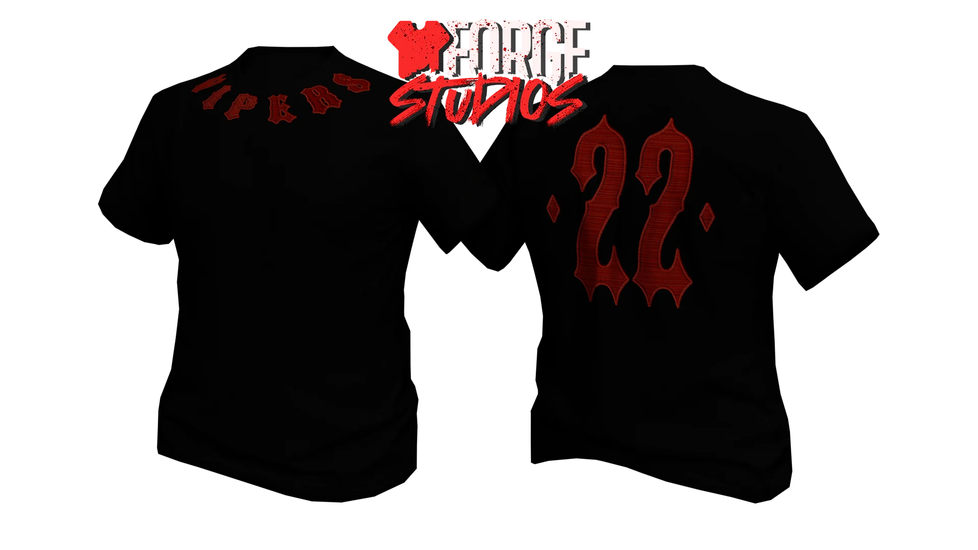 Black T-shirt with red lettering – FiveM MC clothing (Vipers MC)