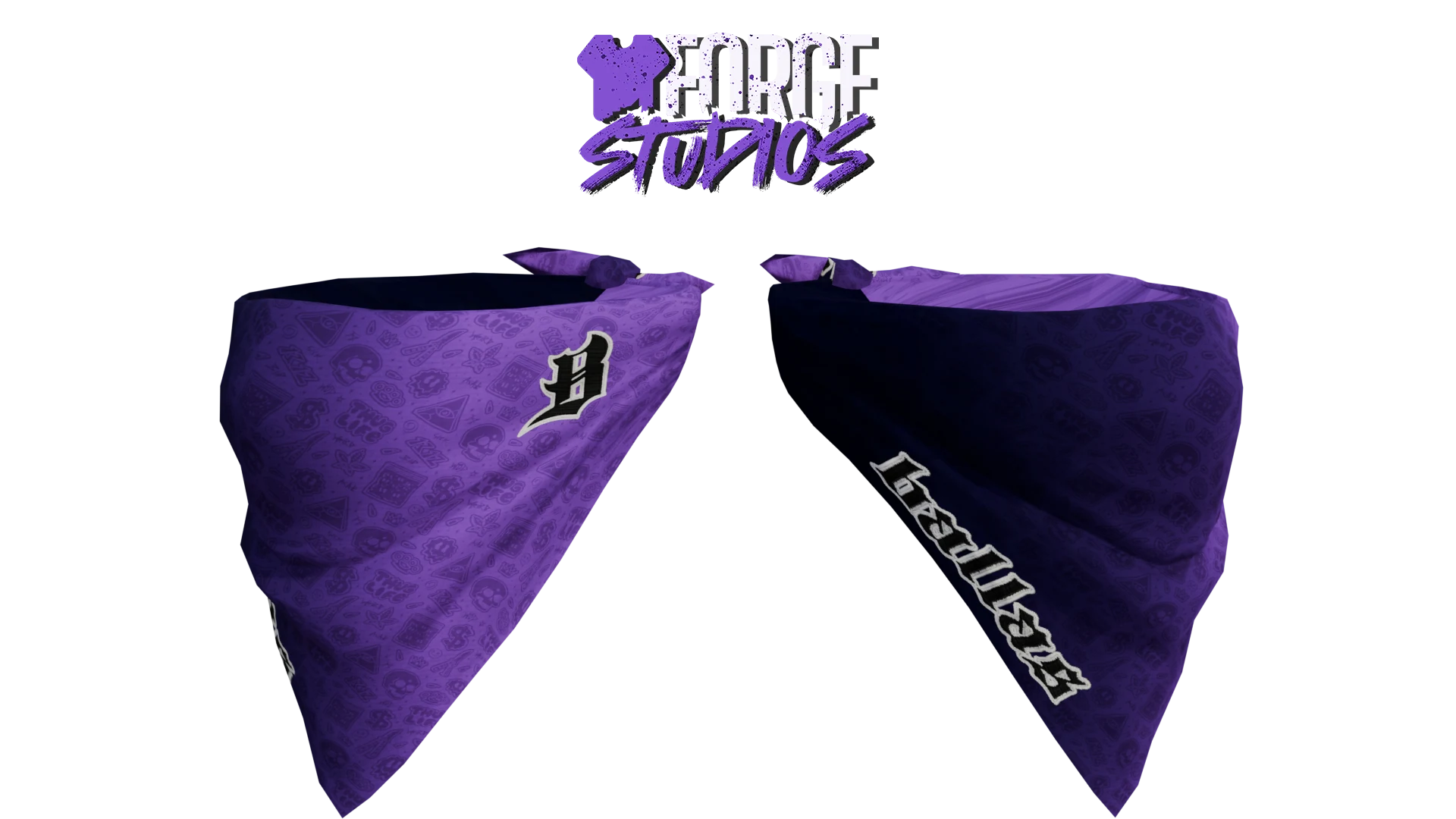 Purple patterned bandana – FiveM gang clothing for GTA RP (Ballas)