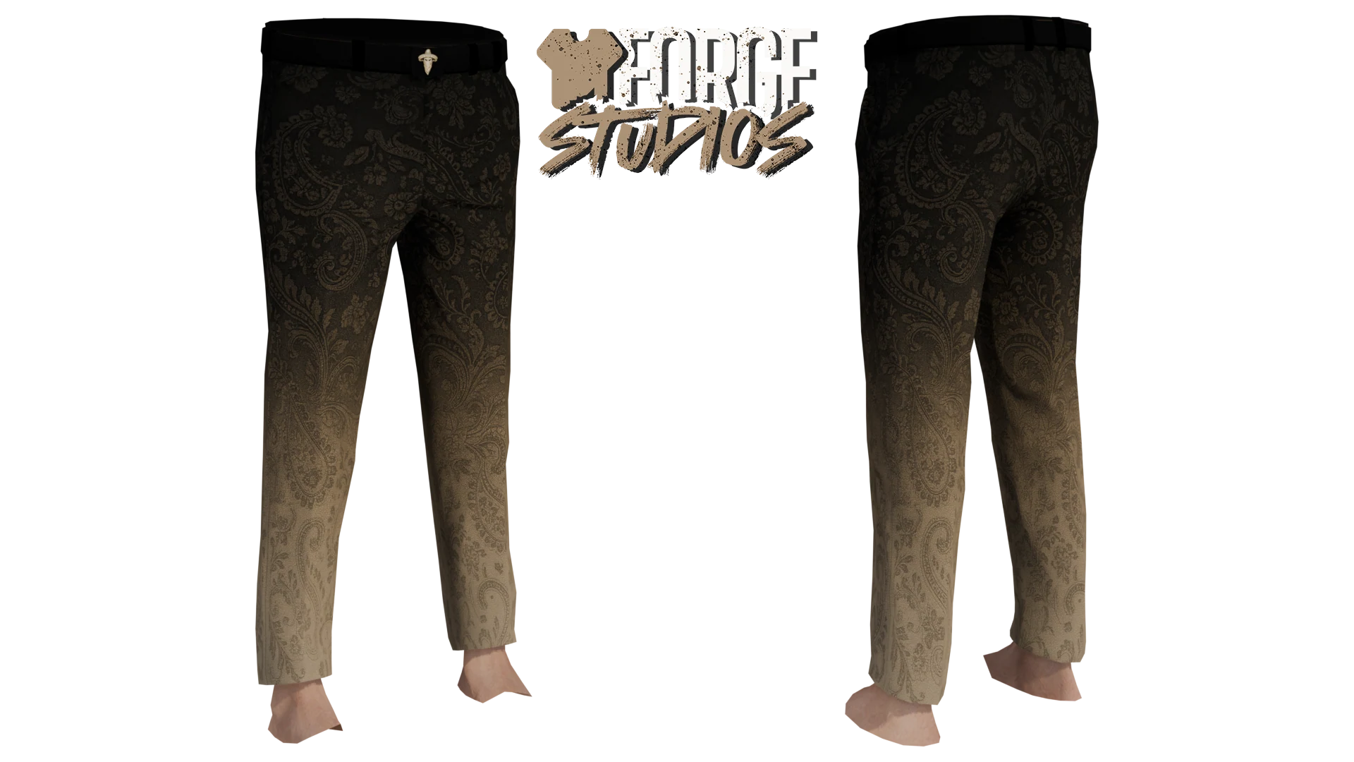 Dark trousers fading to beige at the ankles – FiveM mafia and cartel clothing (Sicario)
