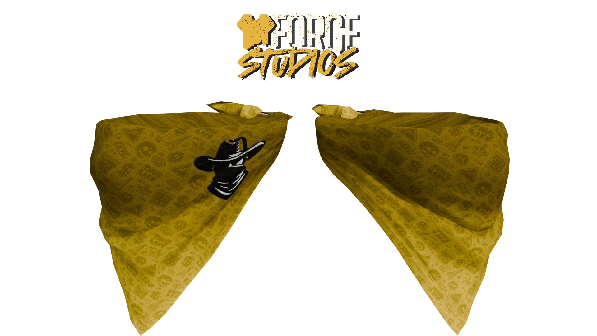 Yellow patterned bandana – FiveM gang clothing for GTA RP (Vagos)