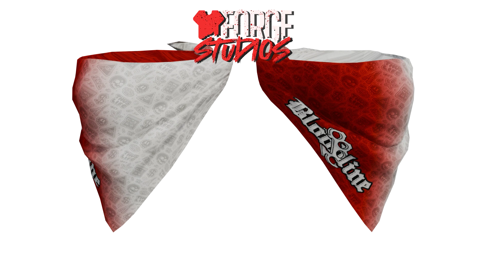 Red and white patterned bandana – FiveM gang clothing for GTA RP (Bloodline 2.0)