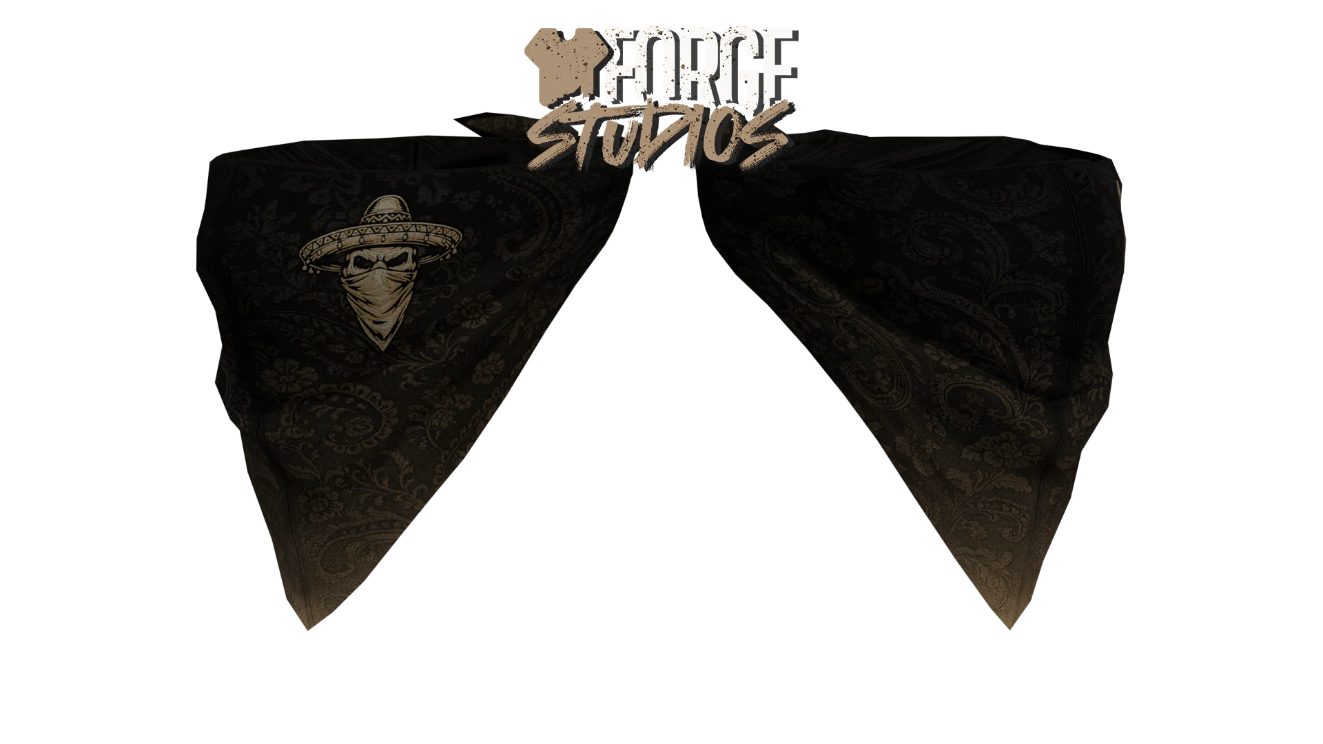 Dark patterned bandana with skull motif – FiveM mafia and cartel clothing (Sicario)