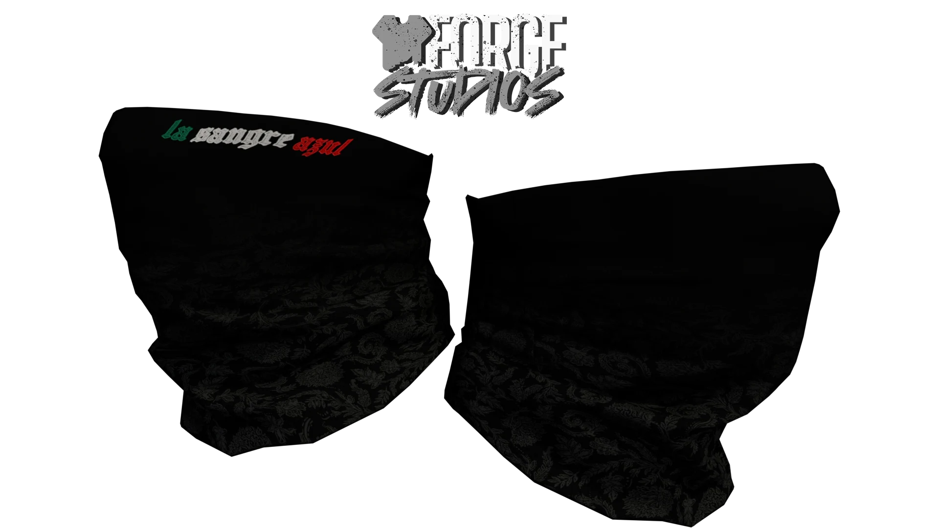 Black patterned bandana – FiveM mafia and cartel clothing (La Sangre Azul)